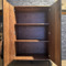 Yac highboard zwart met topblad in walnoot - 2